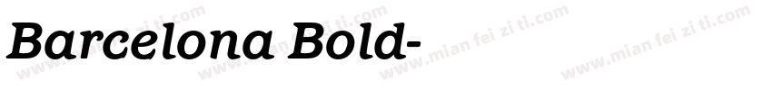 Barcelona Bold字体转换